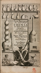 Title page to a book on alchemy  1672.