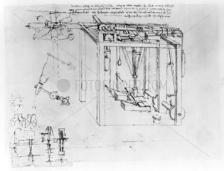 Sketch of a hammering machine.
