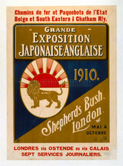 ‘Grande Exposition Japonaise-Anglaise’  railway poster  1910.