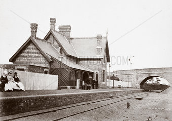 Kirklington station  Nottinghamshire  1871.