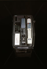 Exfinder 150 portable explosives detector in carrying case  1986.