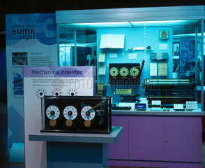 Mechanical counter case from 'Getting Your Sums Right’ exhibition  April 2001.