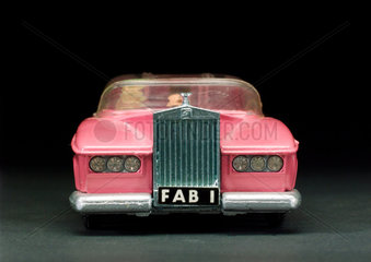 Lady Penelope’s ‘Fab 1’ die-cast metal car from Thunderbirds  1973.