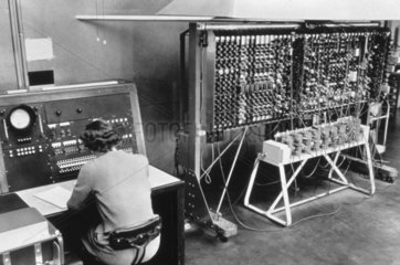 The general control console and chassis of the pilot ACE computer  1950.