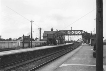 London  Midland & Scottish Railway's (LMS) Symington station  c 1938.