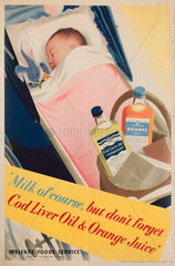 ‘Milk of course’  poster  c 1950.