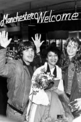 ‘Fame’ performers arrive in Manchester  March 1983.