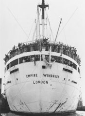 Jamaican immigrants arriving at Tibury Dock