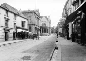 Street in a Cornish town  1923.