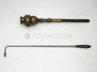 Long handled cautery and fumigating torch  17th century.
