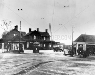 Surbiton railway station  Surrey  1930s. Th
