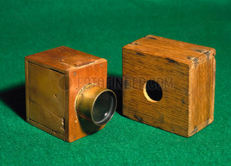 Two W H F Talbot ‘mousetrap’ cameras  c 1835.