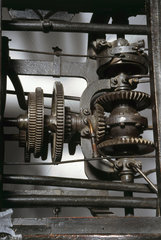 Part of the gearing system of a Panhard-Levassor 4 hp motor car  1894.
