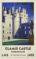 'Glamis Castle  Kirriemuir'  LMS/LNER poster  1923-1947.