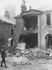 Bomb damage  Norfolk  First World War  1914-1918.