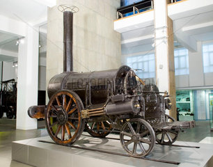 Stephenson's 'Rocket' (1829) on display at the Science Museum  2006.