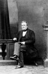 Charles Babbage  British mathematician and computing pioneer  c 1860.