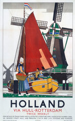 'Holland'  LNER poster  1923-1947.