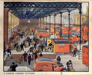 ‘A London Loading Platform'  GPO poster  c 1950.