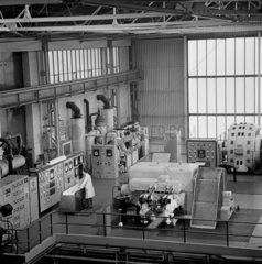 Upper floor of liquid oxygen plant  British Oxygen  Sheffield  1964.