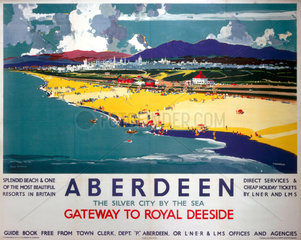 'Aberdeen  Gateway to Royal Deeside'  LNER/LMS poster  1935.