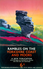 ‘Rambles on the Yorkshire Coast and Moors’  LNER poster  1923-1947.