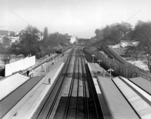 Surbiton railway station  Surrey  c 1937. T