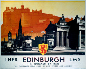 ‘Edinburgh’  LNER/LMS poster  1923-1947.