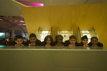 Schoolchildren in the Energy Gallery  Science Museum  London  2007.