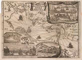 Hydrographic map of the Persian Gulf  1712.