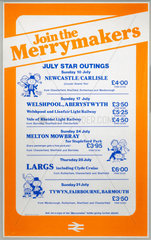 Join the Merrymakers - July Star Outings'  BR poster  1977.