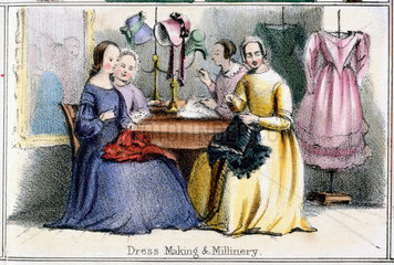 'Dress Making and Millinery'  c 1845.