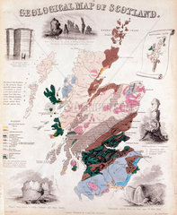 'Geological map of Scotland'  c 1850.