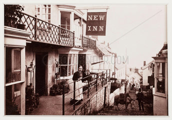 'Clovelly  The New Inn'  c 1880.