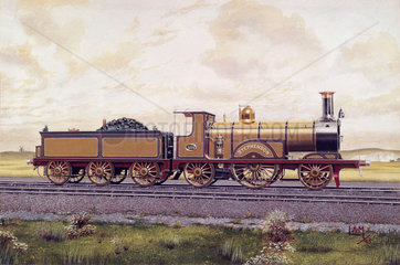 'Stephenson'  2-2-2 steam locomotive no 329  1891.