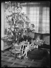 Child with a Christmas tree  1936.