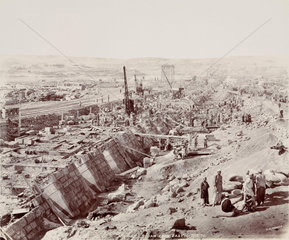 ‘Dam from east’  Aswan  Egypt  December 1900.