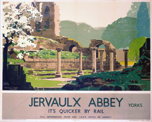 ‘Jervaulx Abbey’  LNER poster  1933.