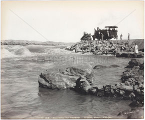 ‘Mohammed Ali channel  closing sudd’  Aswan  Egypt  November 1900.