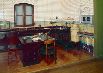 Chemical laboratory  London  1895.