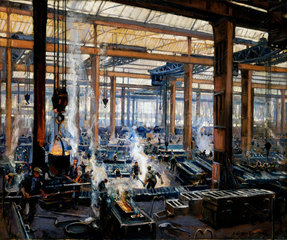 'Industrial Workshop (a steel works)'  1910.
