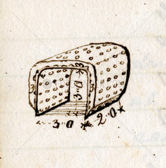 Drawing of ‘Rocket’s’ firebox  from Rastrick’s notebook  1829.