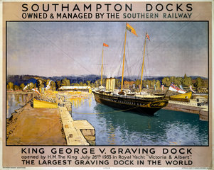 ‘Southampton Docks’  SR poster  1933.