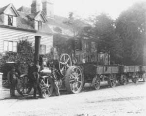 Aveling and Porter steam traction engine  c 1890.