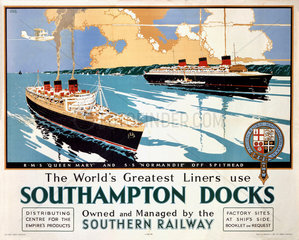 ‘Southampton Docks’  SR poster  1936.