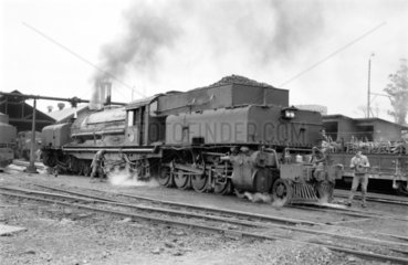 Locomotive number 2351 with a goods train  South Africa  1968.