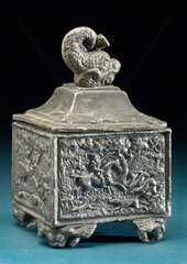 Cast lead tobacco jar  English  1790-1860.