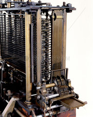 The print mechanism of Babbage's Analytical Engine  1834-1871.