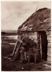 An old fisherman  c 1890.