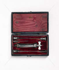 Pravaz-type hypodermic syringe  late 19th century.